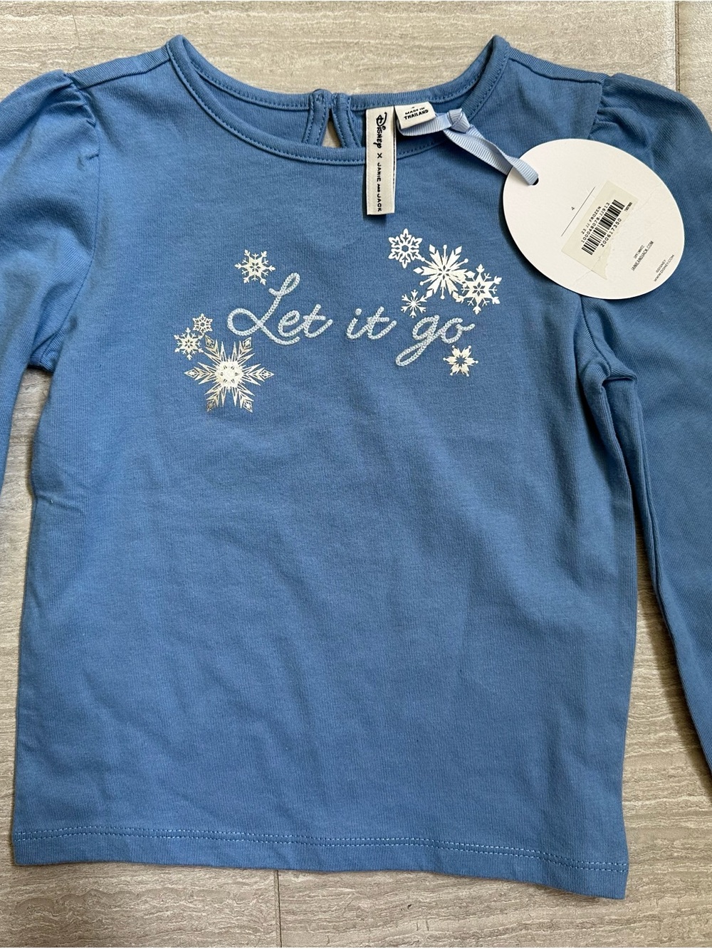 Janie and Jack Blue 'Let it go' Long-Sleeve Girls' Top